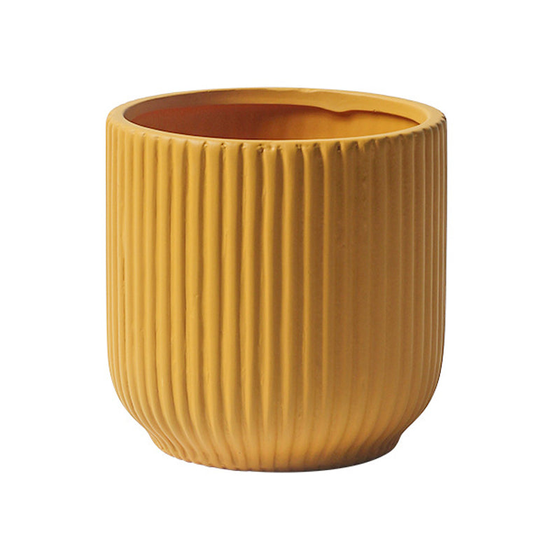 Yellow Vibes Fold Round Plant Pots Indoor Flowerpots Planters