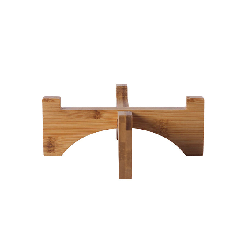 Cross Wooden Plant Stand Square