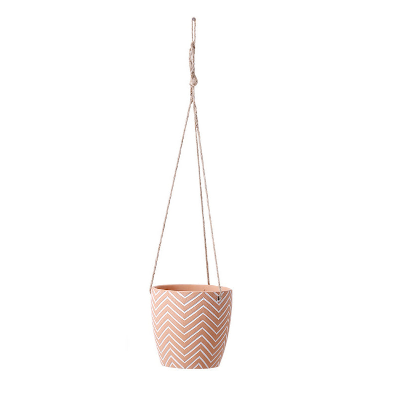 Hanging Terracotta Wave Texture Plant Pot Flowerpot