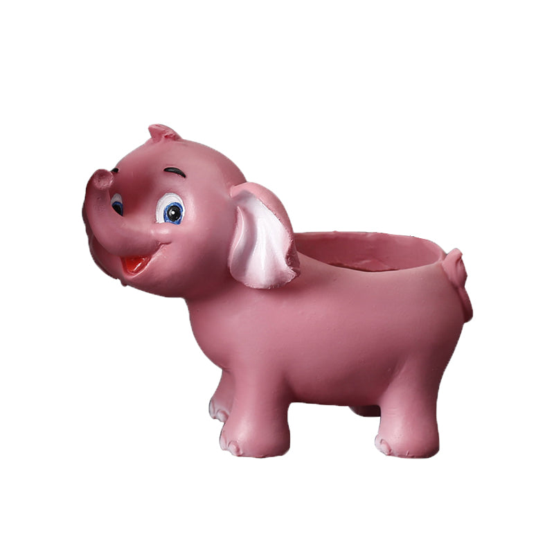 Pink Baby Elephant Resin Plant Pots Lovely  Succulent Plantetrs Home Decor