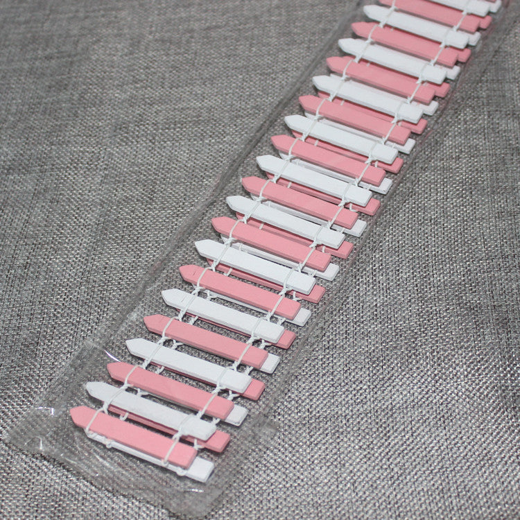 Mini Wooden Fence, Pink White 5x90 cm