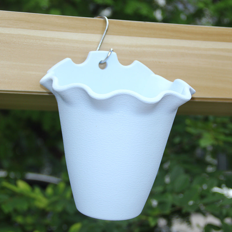 Blue Plastic Wall Planters Hanging Basket