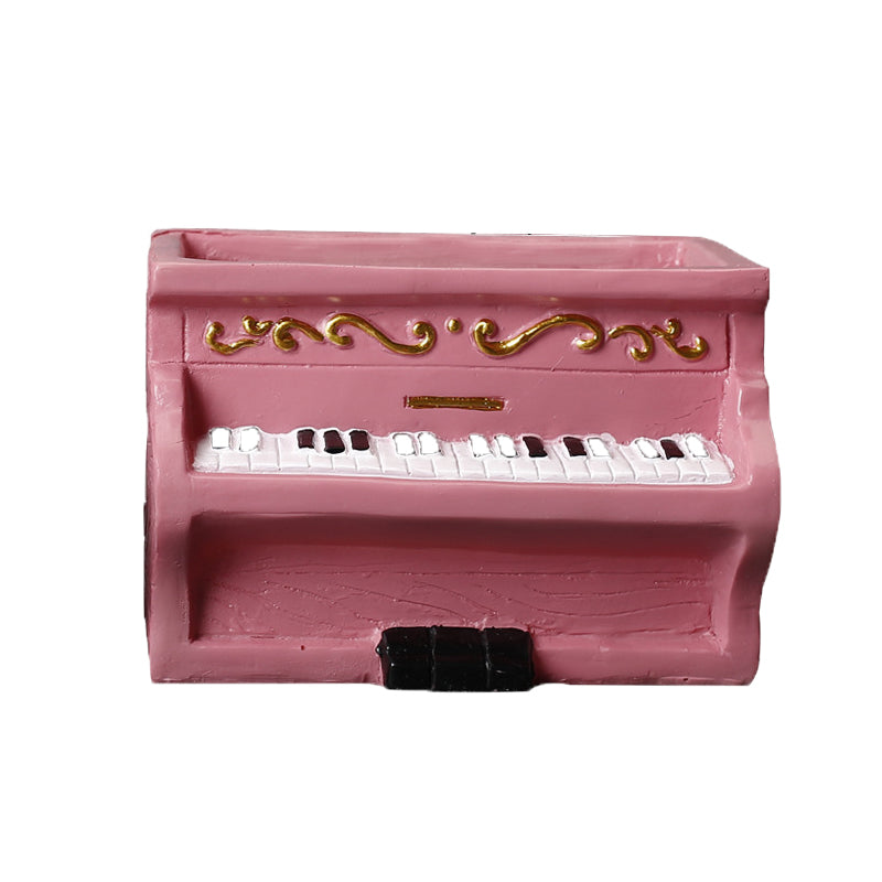 Pink Rectangular Piano Resin Plant Pots Creative Indoor Planters Home Decor