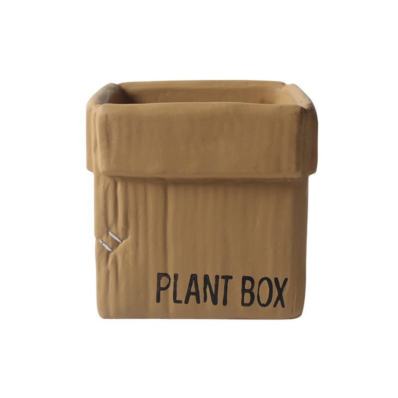 Kraft Paper Box Plant Pots Cement Flowerpots