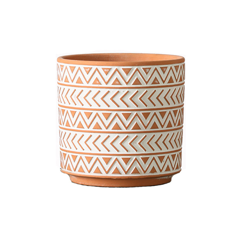 Terracotta Triangle Texture Plant Pot Flowerpot