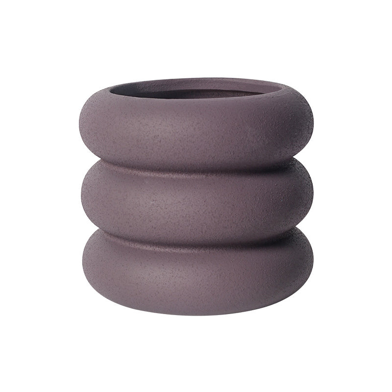 Purple Doughnut Plant Pots Indoor Flowerpots Planters