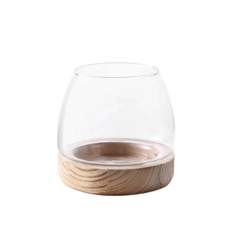 Terrarium Pot with Wooden Holder