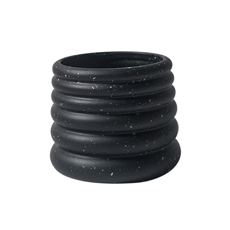 Black Doughnut Planters Indoor Plant Pots Flowerpots