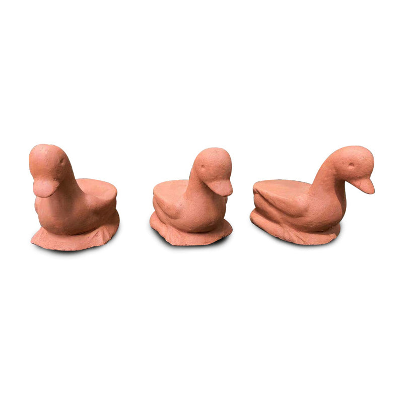 Pack of 3 Terracotta Pot Feet Duck