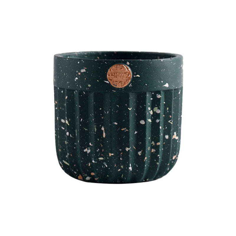 Green Terrazzo Round Plant Pots Indoor Flowerpots Planters