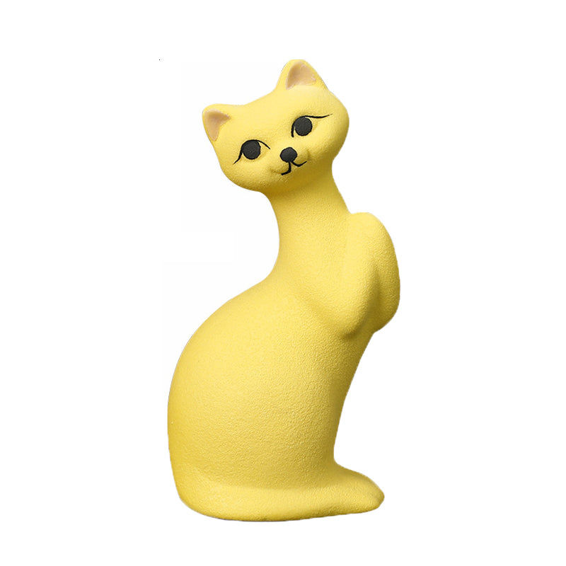 Yellow Kitten Ceramic Vase Lovely Creative Flower Vase Home Decor