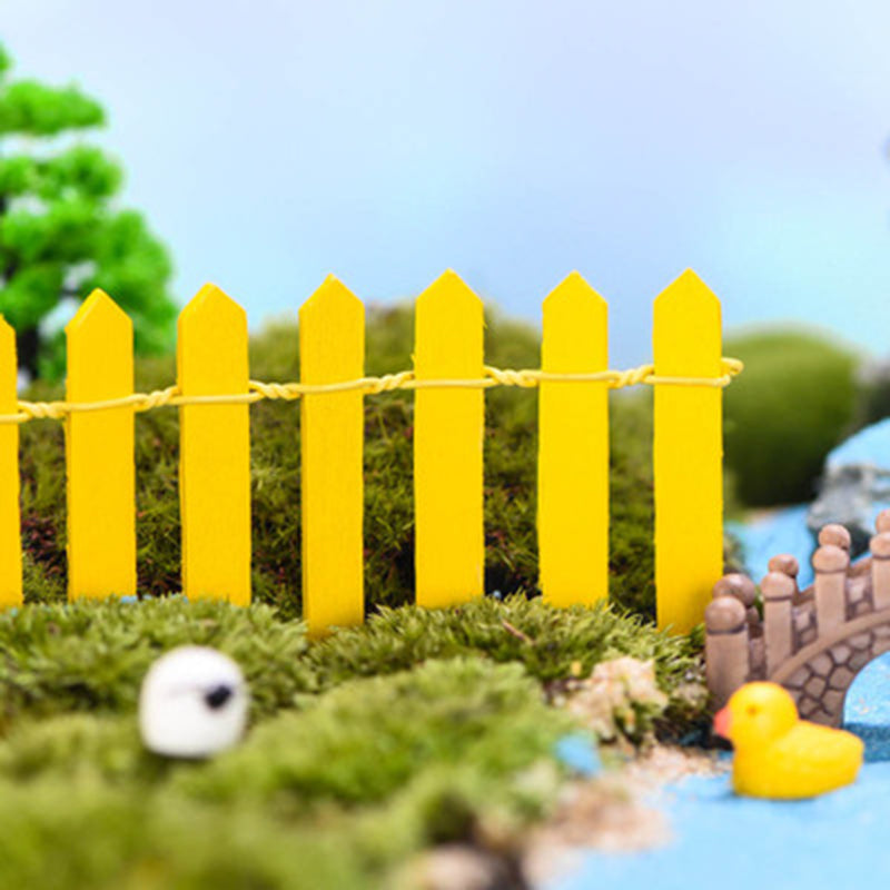 Mini Wooden Fence, Yellow 5x90 cm