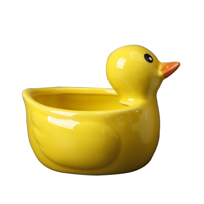 Lovely Yellow Duck Plant Pot Creative Indoor Succulent Planter Animal Decor Gifts