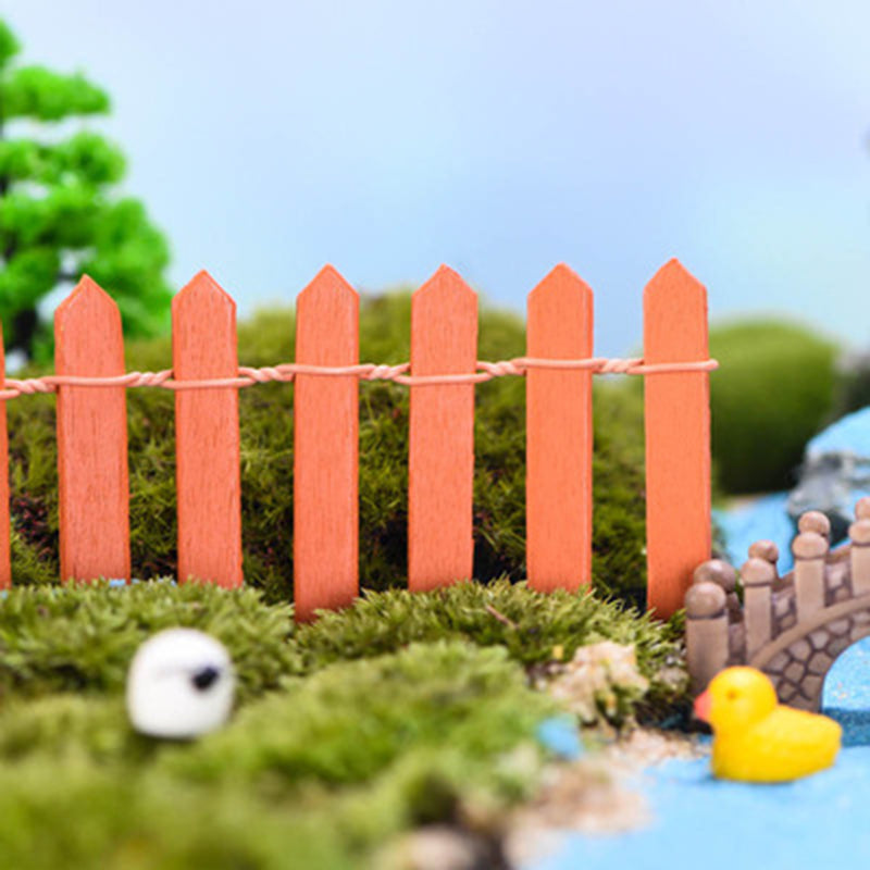 Mini Wooden Fence, Orange 5x90 cm