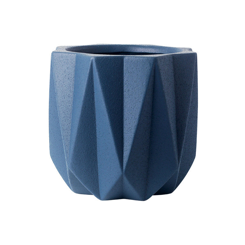 Blue Cement Flowerpots Indoor Plant Pots Planters