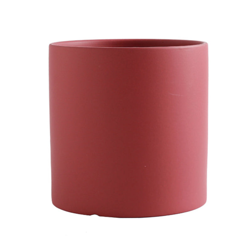 Dark Red Cylinder Plant Pots Indoor Flowerpots Planters