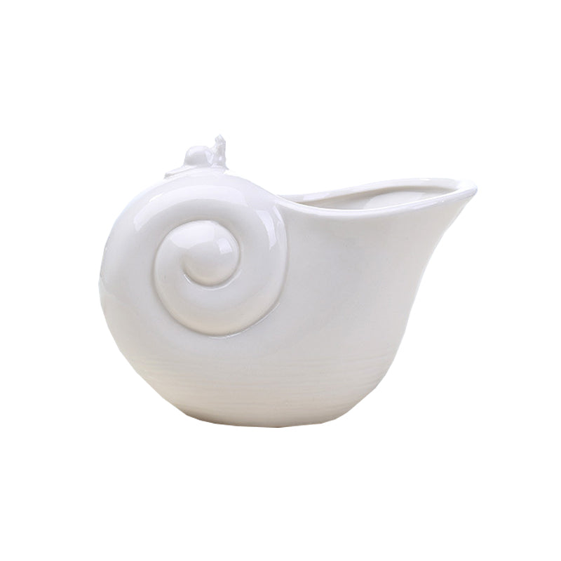 White Snail Plant Pot Indoor Succulent Planter Creative Home Decor