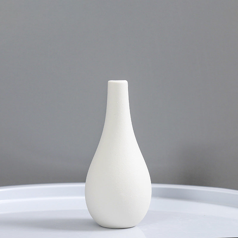 White Ceramic Vase Modern Centerpiece Home Decor, Model 3