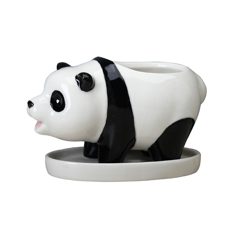 Lovely White Panda Plant Pot Creative Succulent Planter Home Decor Gifts