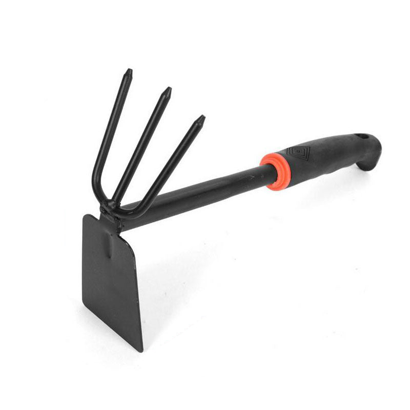 Black Rubber Handle Double-Hoe