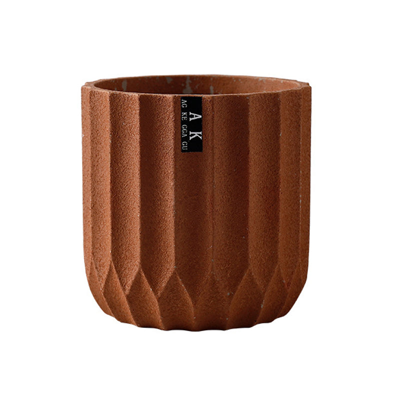 Brown Cement Planters Indoor Plant Pots Flowerpots