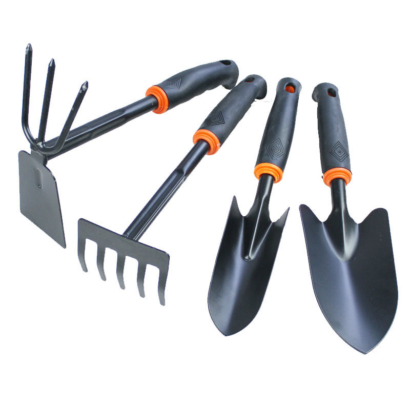 Black Rubber Handle Tools Set