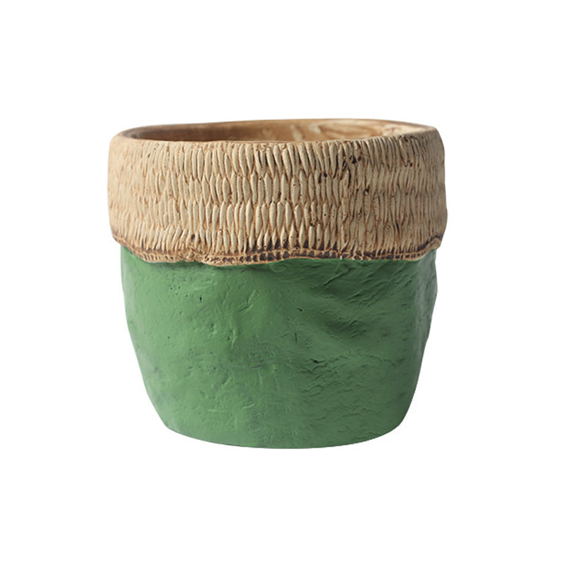 Green Creative Cement Plant Pots Indoor Flowerpots Planters