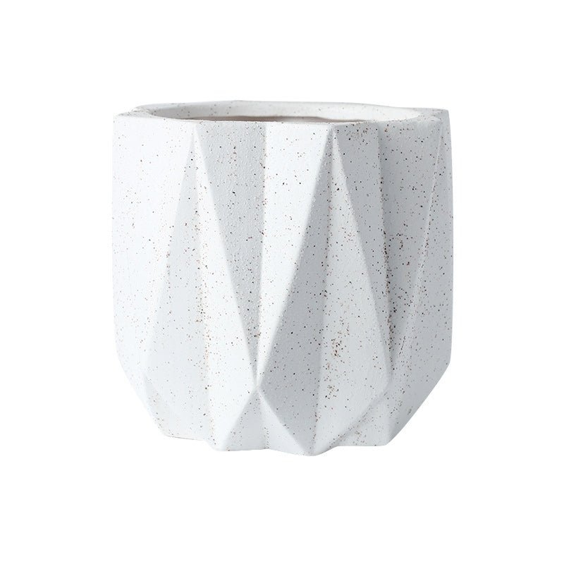 White Cement Flowerpots Indoor Plant Pots Planters