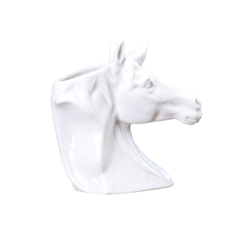 White Horse Head Hydroponic Plant Pots Creative Indoor Planters Home Decor