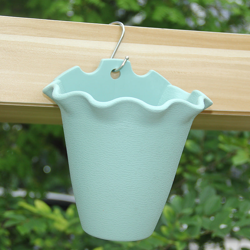 Light Green Plastic Wall Planters Hanging Basket