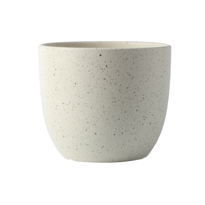 Cream Speckle Round Plant Pots Indoor Flowerpots Planters