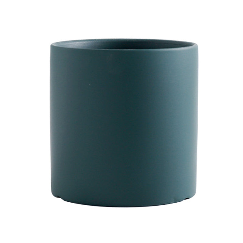 Dark Green Cylinder Plant Pots Indoor Flowerpots Planters