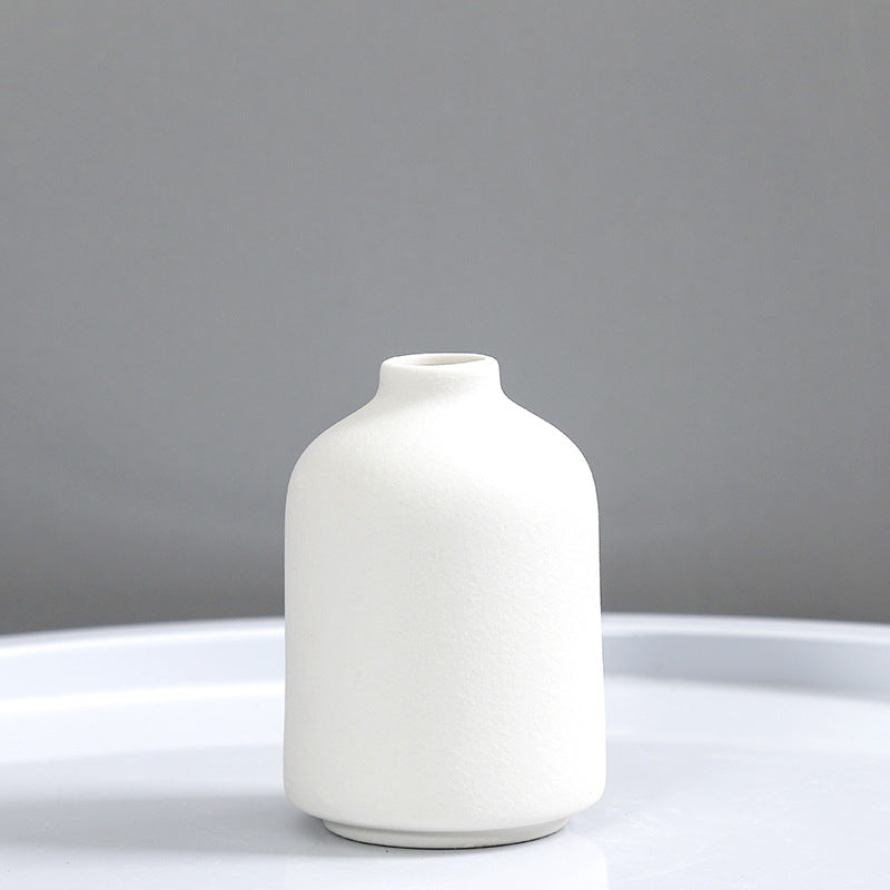 White Mini Ceramic Vase Modern Creative Home Decor