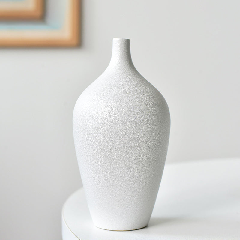 White Ceramic Creative Vase Modern Indoor Flower Vase Home Decor