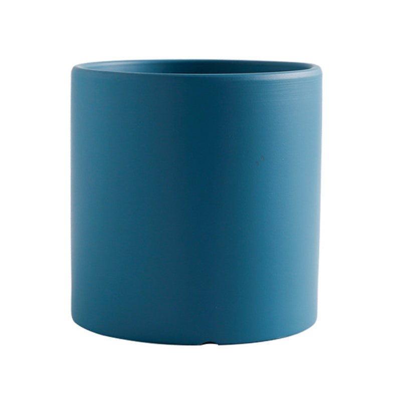 Turquoise Blue Cylinder Plant Pots Indoor Flowerpots Planters