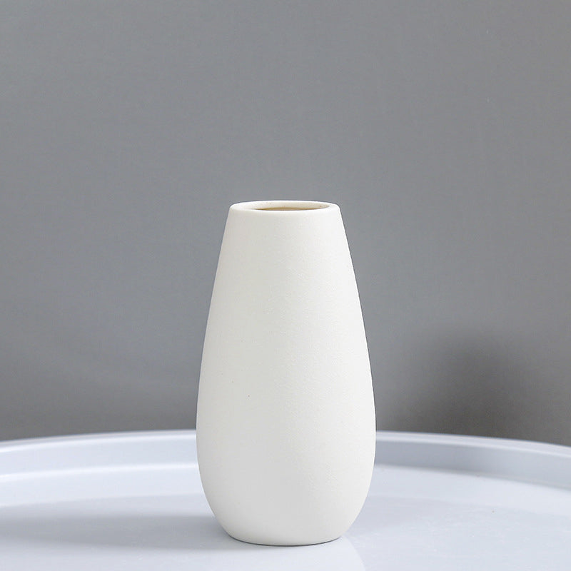 White Ceramic Vase Modern Centerpiece Home Decor, Model 2