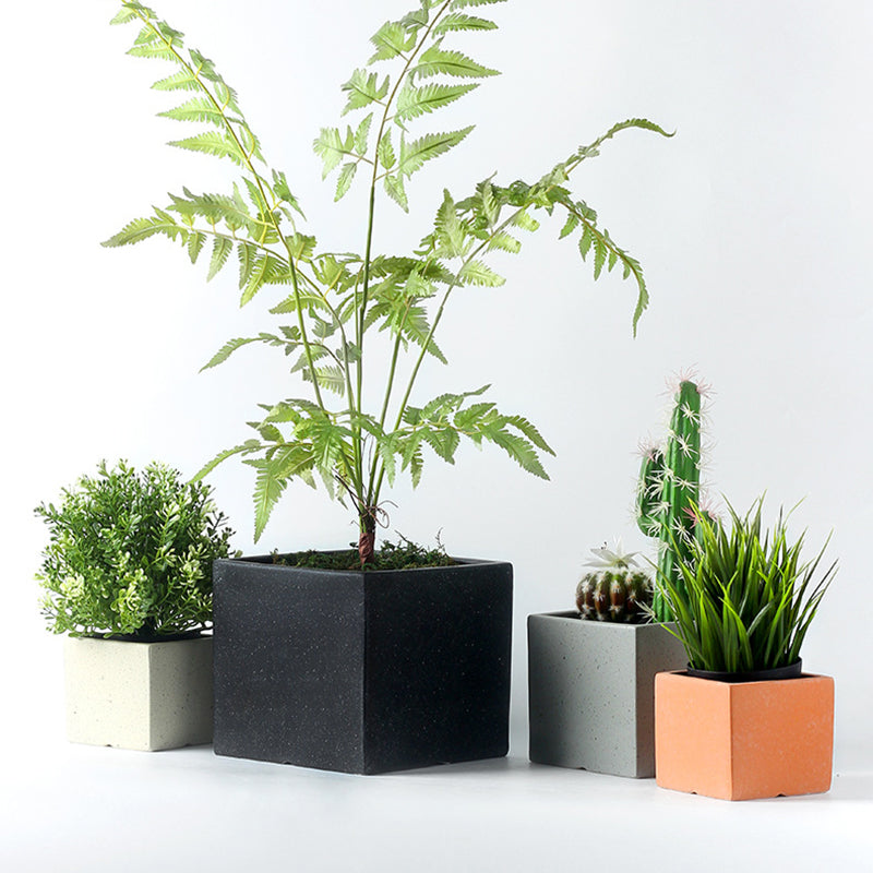 Black Speckle Square Plant Pots Indoor Flowerpots Planters