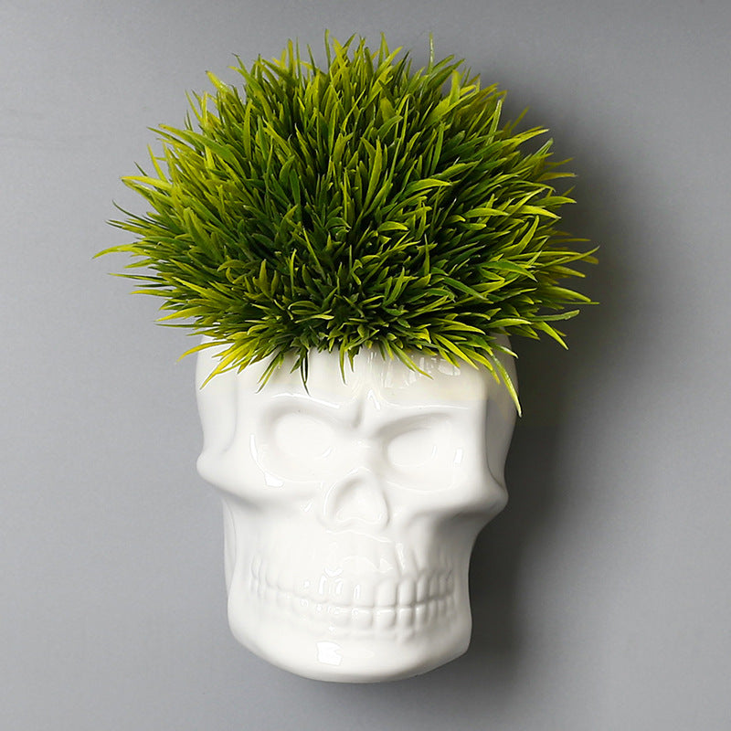 White Skull Wall Planters Modern Creative Hanging Planters Home Decor