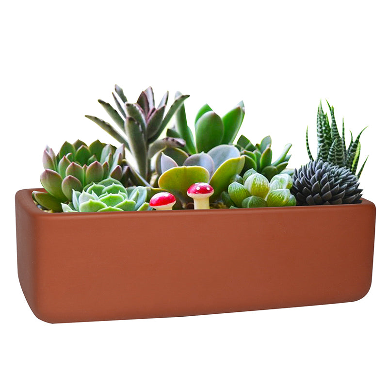 Red Terracotta Rectangular Plant Pots Flowerpots