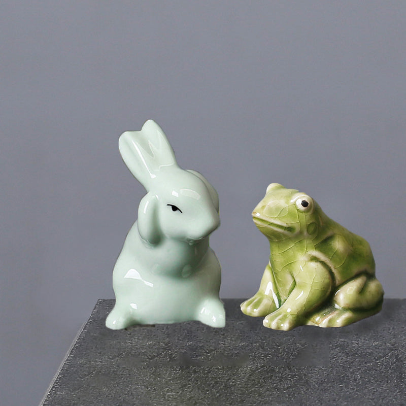 Frog Ceramic Ornament Lovely Animal Creative Ornament Home Decor