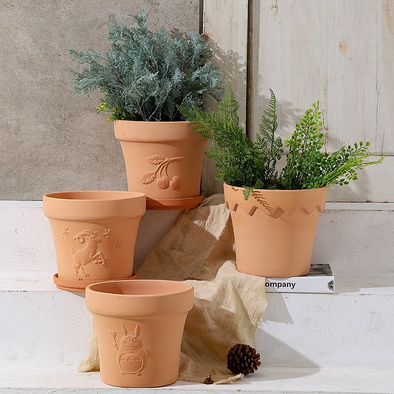 Ice Cream Shape Terracotta Plant Pot Flowerpot