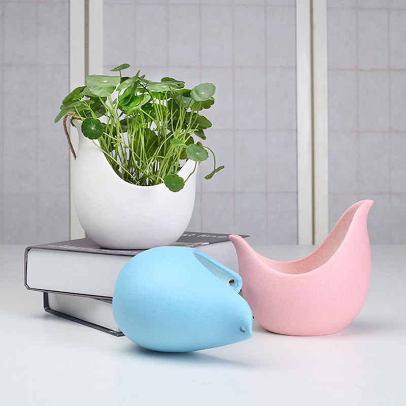 Pink Crescent Hanging Plant Pots Creative Indoor Planters Without Hole