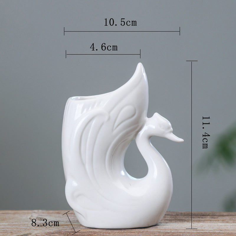 Single Swan Hydroponic Plant Pots Creative Indoor Planters Home Decor