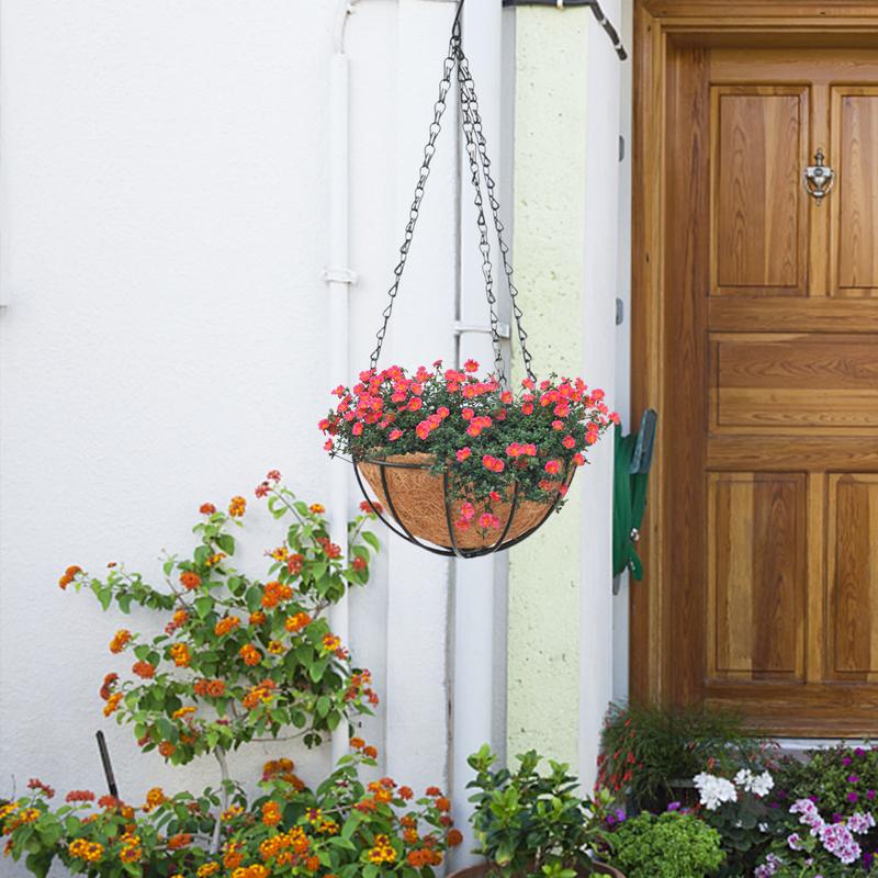 Hanging Basket Coco Fibre Liner Flowerpots Plant Pots, Model 1