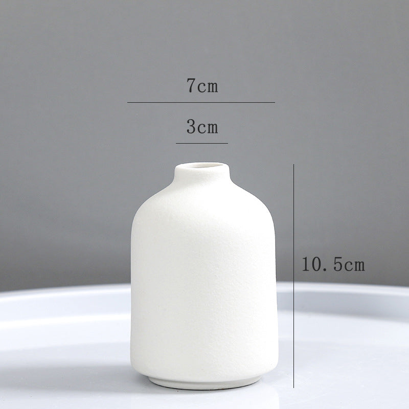 White Mini Ceramic Vase Modern Creative Home Decor