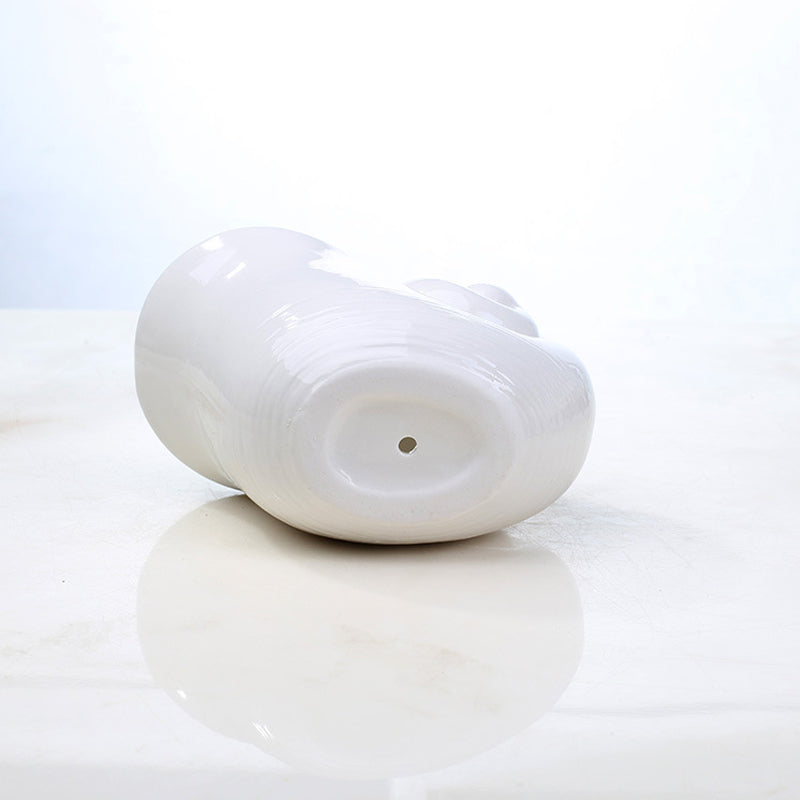 White Snail Plant Pot Indoor Succulent Planter Creative Home Decor