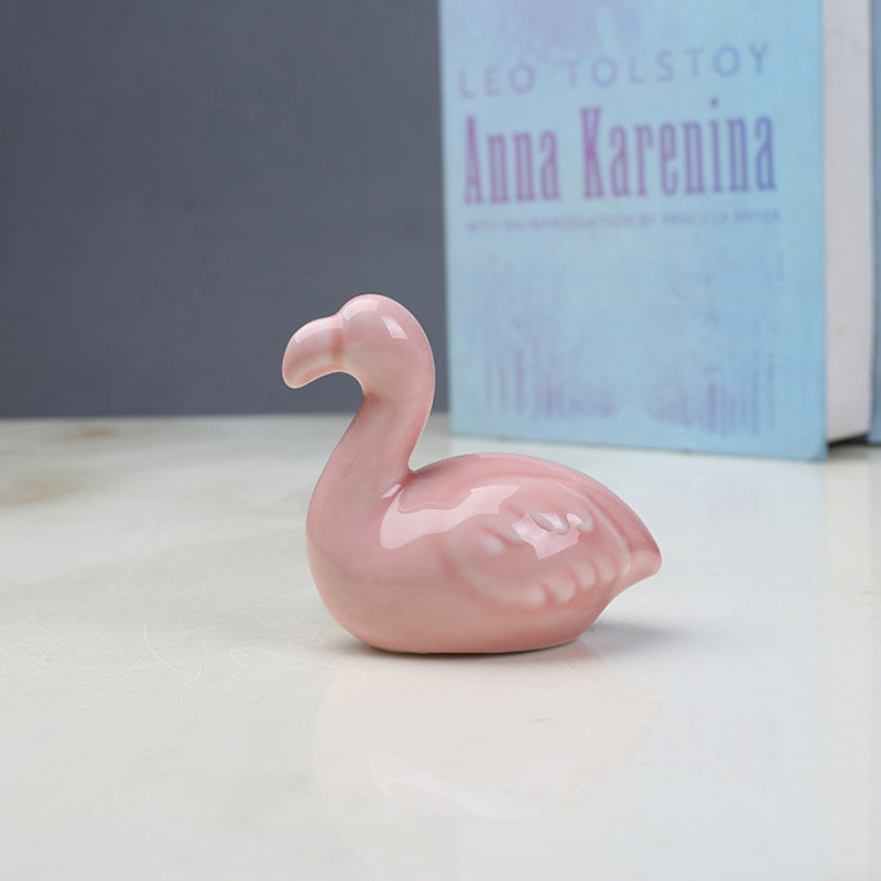 Lovely Pink Flamingo Mini Plant Pot Creative Indoor Planter Animal Decor