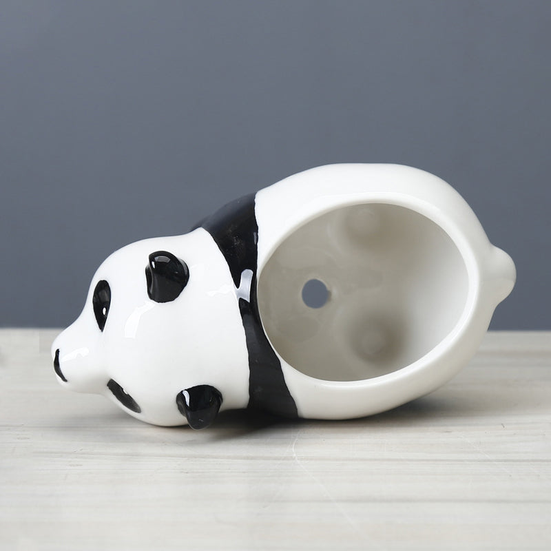 Lovely White Panda Plant Pot Creative Succulent Planter Home Decor Gifts