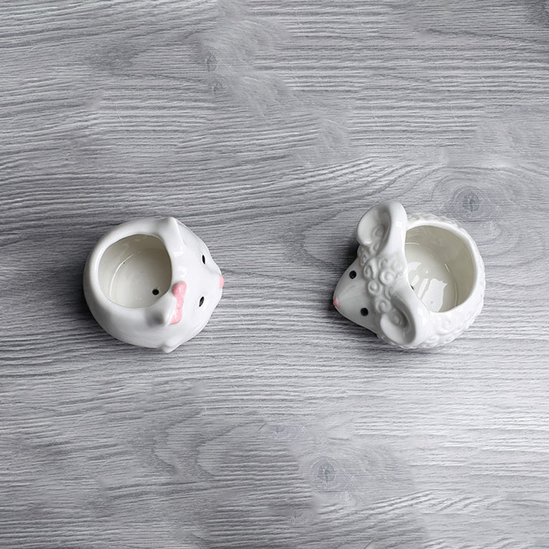 Kitten Head Plant Pot Cute Mini Indoor Planter Creative Decor