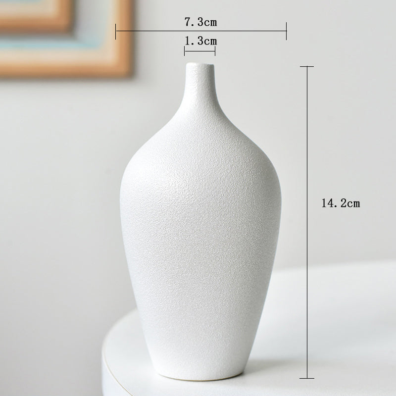 White Ceramic Creative Vase Modern Indoor Flower Vase Home Decor